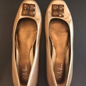 Glorious Gold Cole Haan Leather Dress Shoes